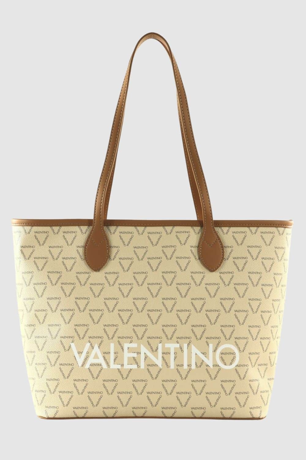 VALENTINO Duża kremowa shopperka Liuto