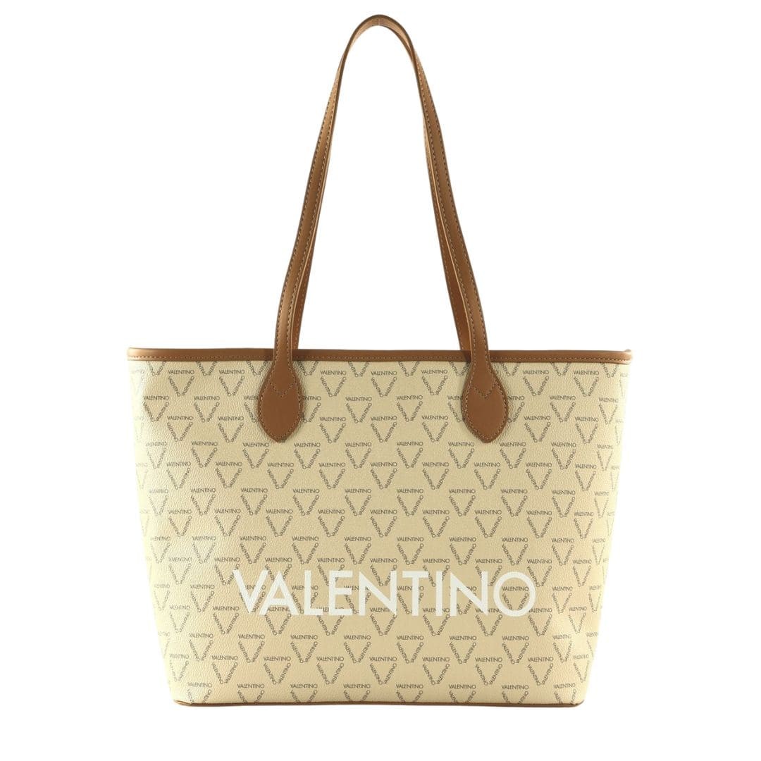 VALENTINO Duża kremowa shopperka Liuto