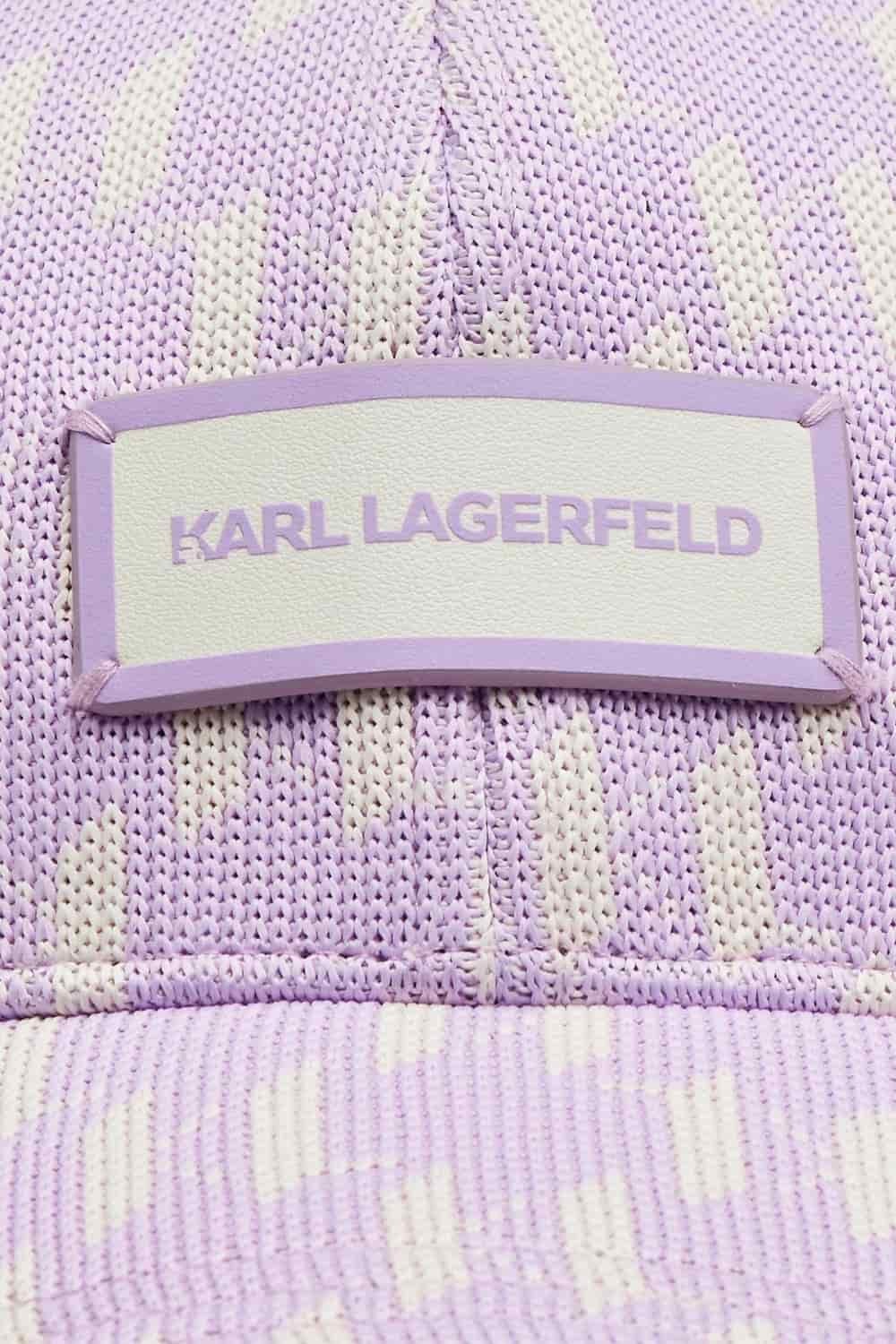 KARL LAGERFELD Fioletowa czapka K/monogram