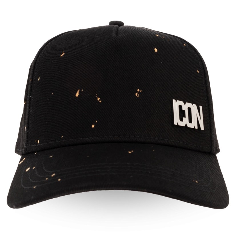 DSQUARED2 Czarna czapka z daszkiem