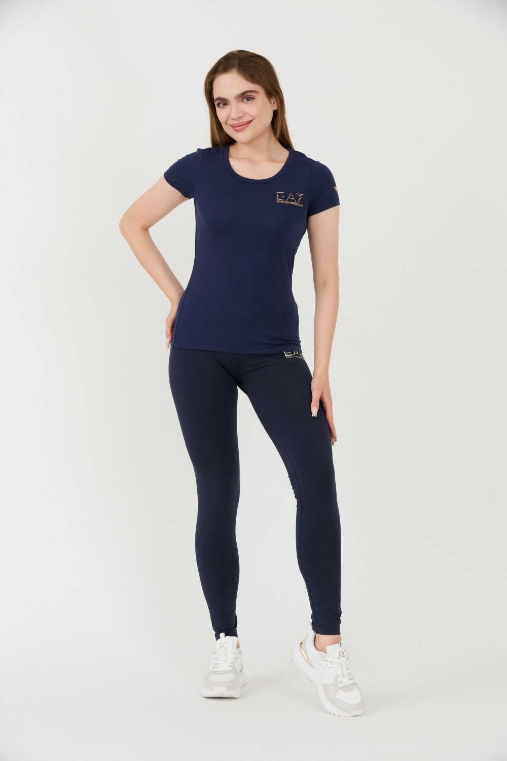 EA7 Granatowy t-shirt