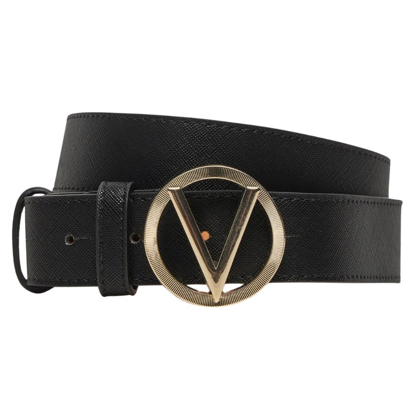 VALENTINO Czarny damski pasek Hampton