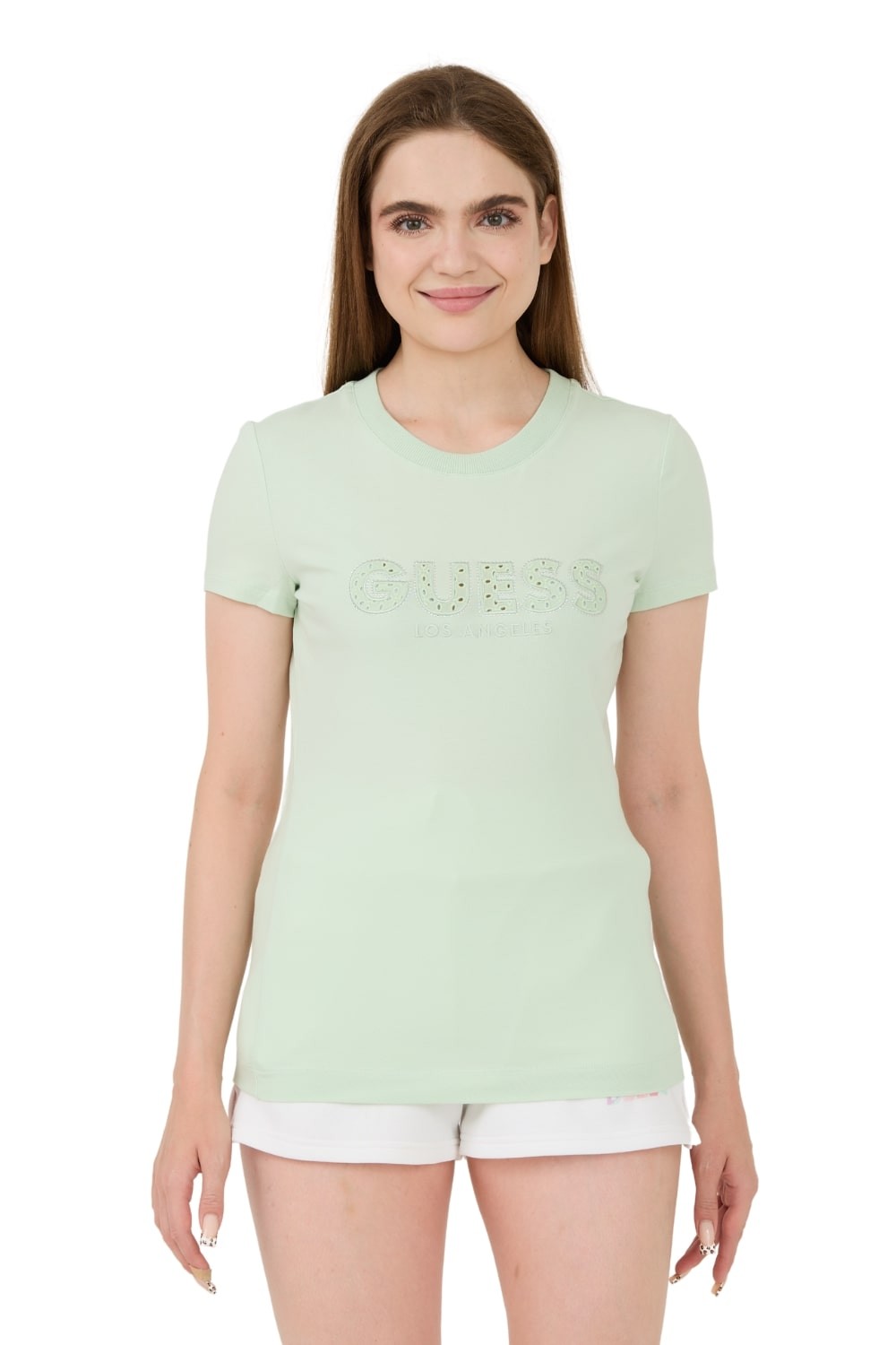 GUESS Ziełony t-shirt Sangallo Tee