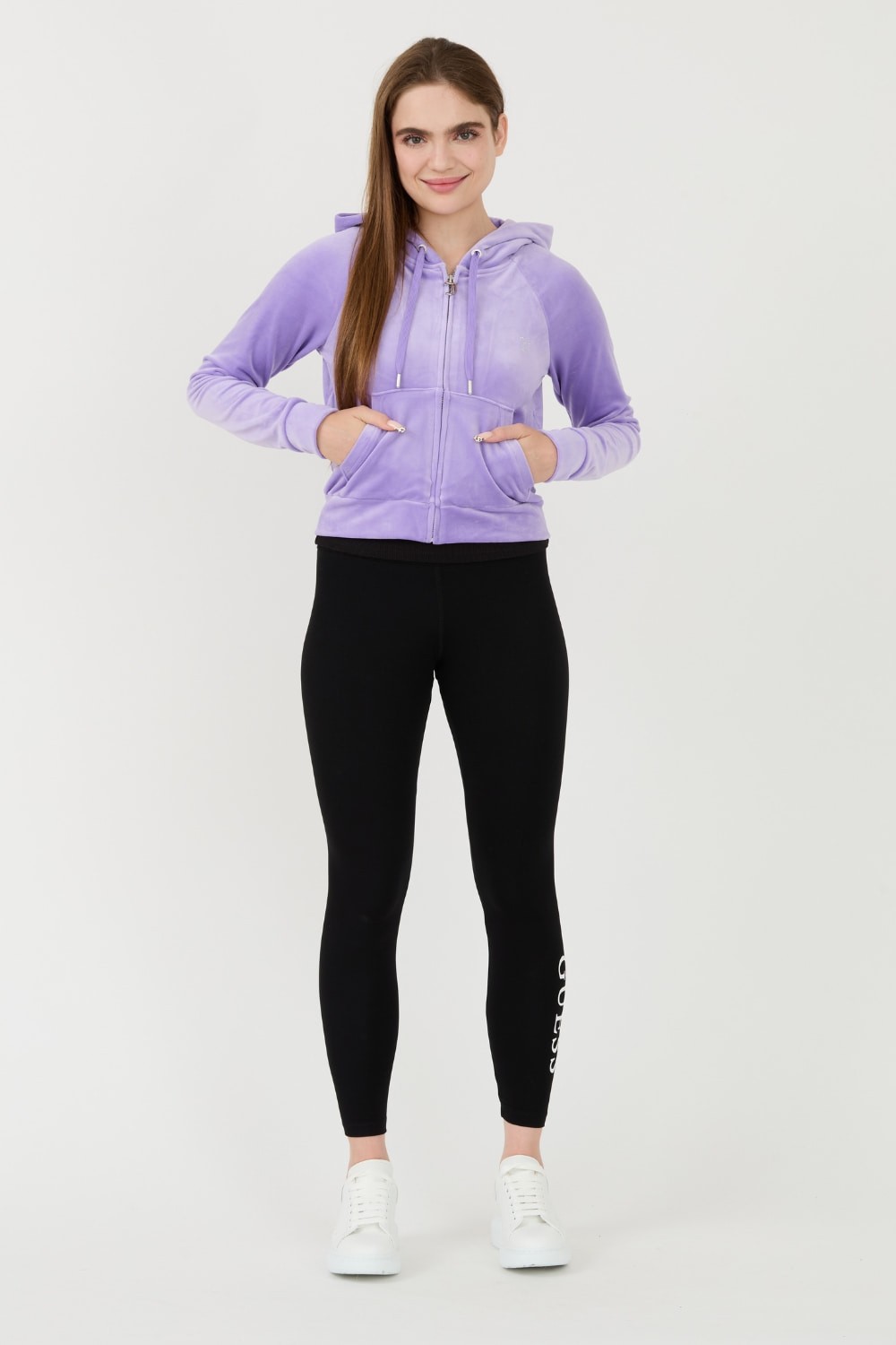 JUICY COUTURE Fioletowa bluza Madison Hoodie