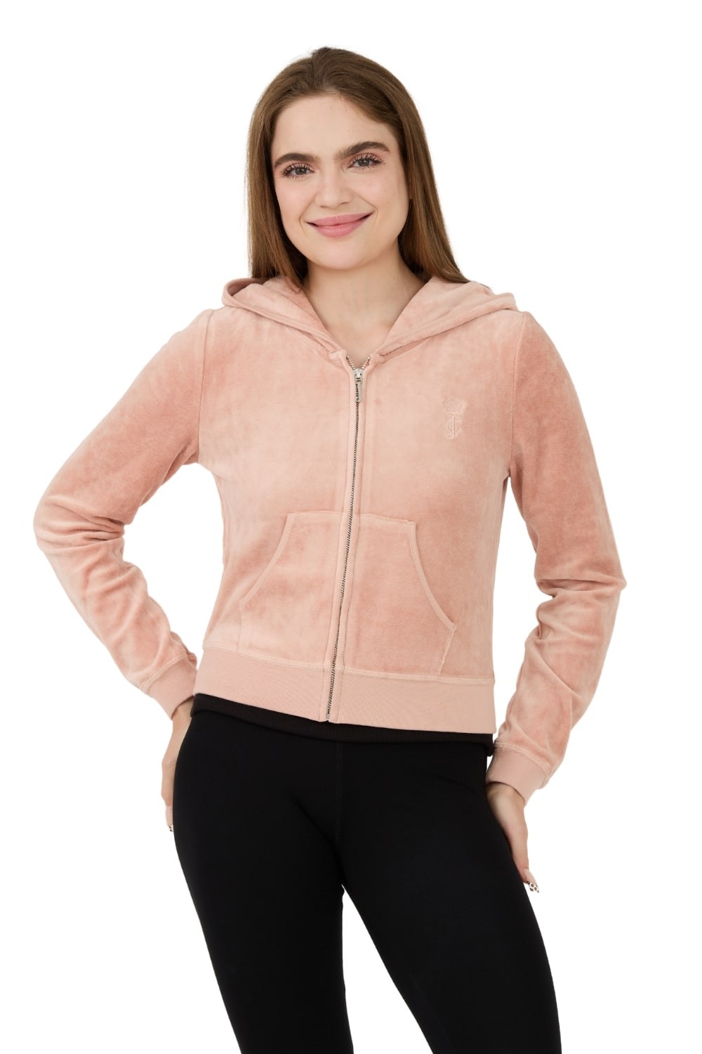 JUICY COUTURE Beżowa bluza Heritage Robyn Hoodie