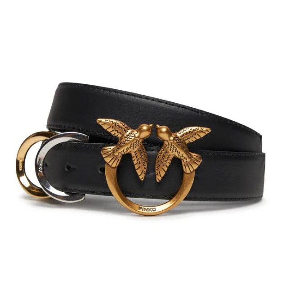 PINKO Czarny pasek Cobain Belt H3