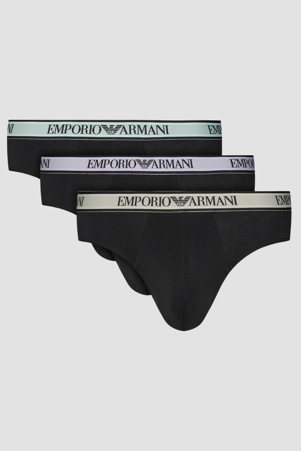 EMPORIO ARMANI Zestaw czarnych slipów 3PACK