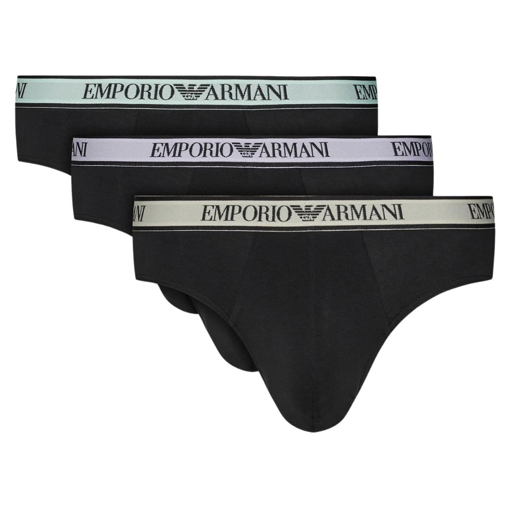 EMPORIO ARMANI Zestaw czarnych slipów 3PACK