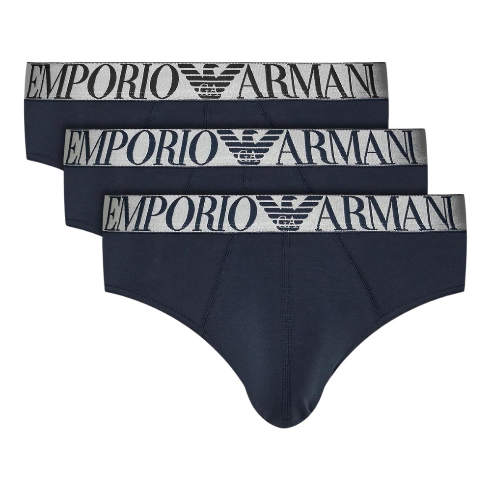 EMPORIO ARMANI Zestaw granatowych slipów 3PACK