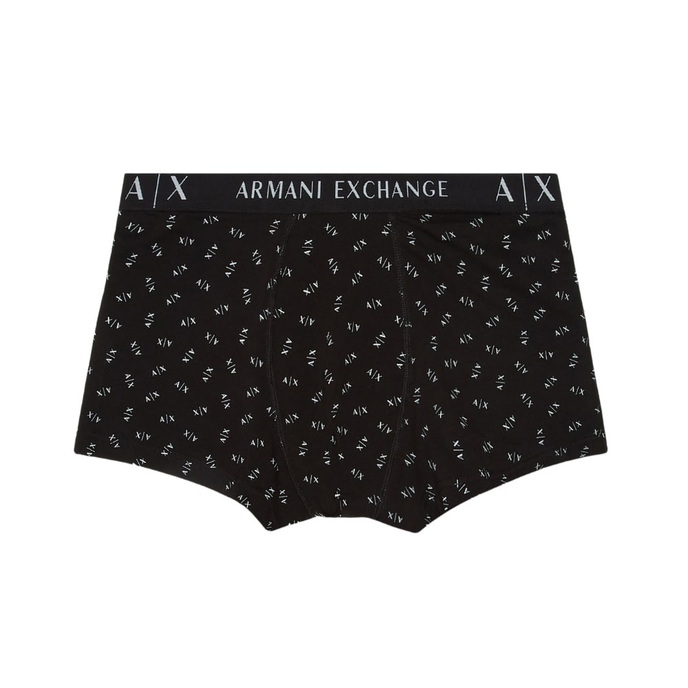 ARMANI EXCHANGE Czarne logowane bokserki