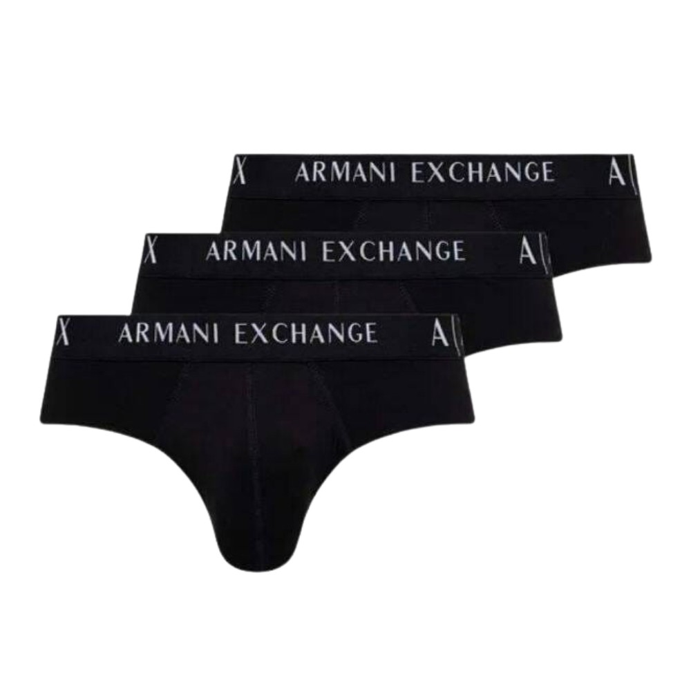 ARMANI EXCHANGE Czarne slipy 3PACK