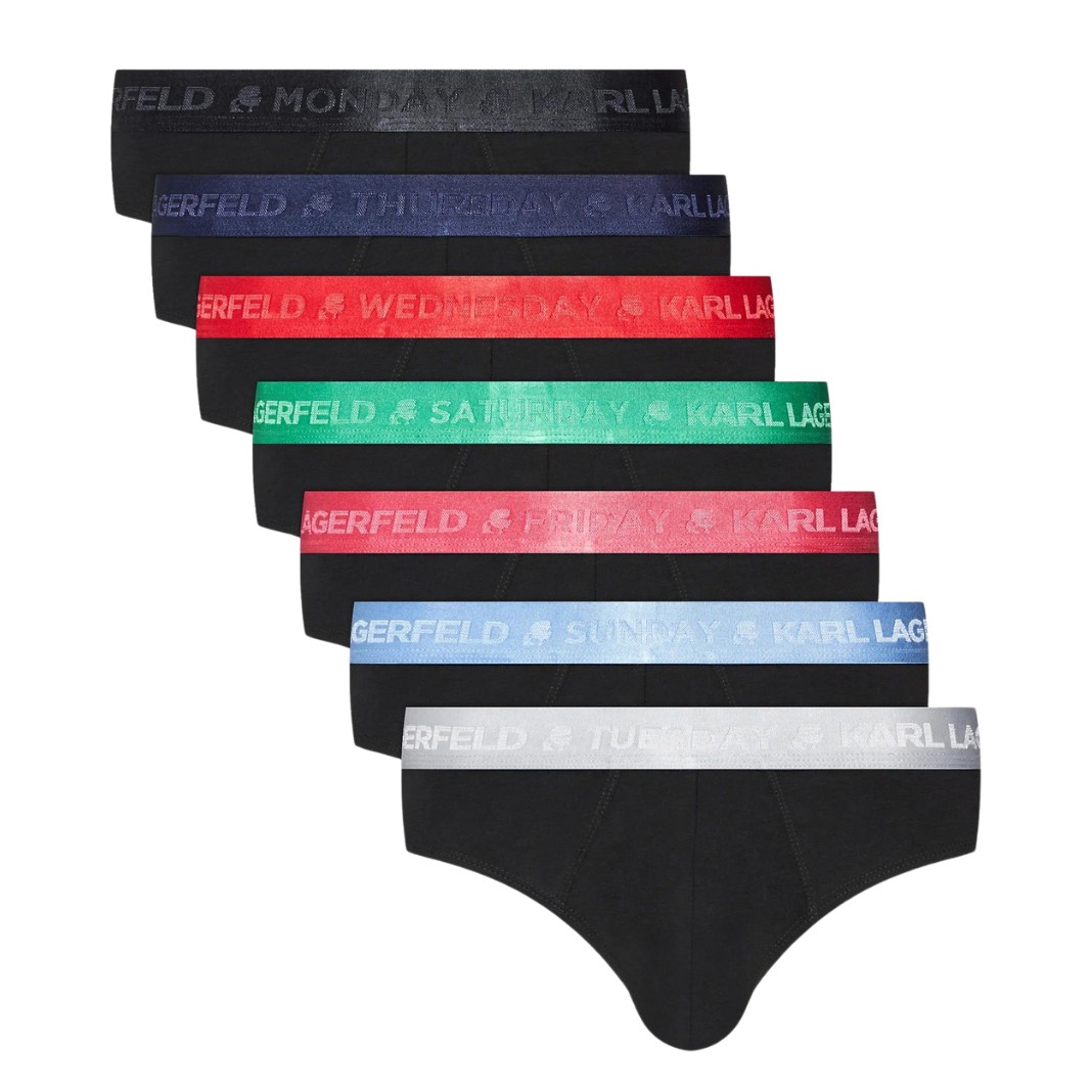 KARL LAGERFELD Komplet czarnych slipów 7PACK