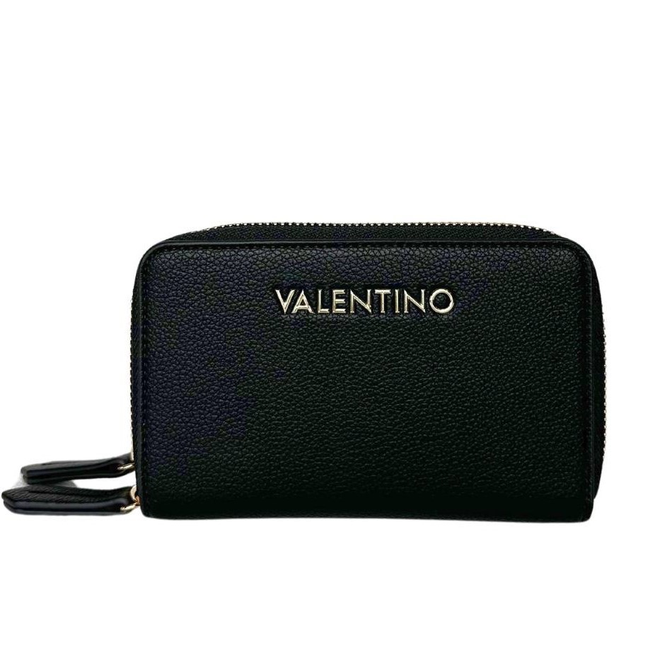 VALENTINO Średni czarny portfel Arcadia Zip Around Wallet