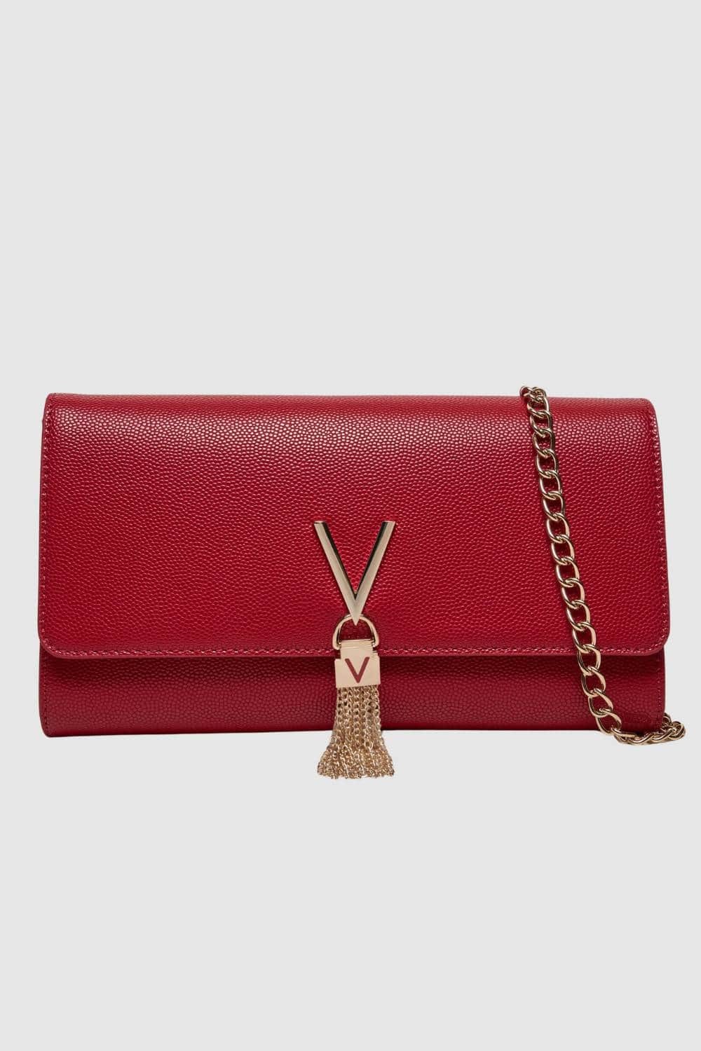 VALENTINO Czerwona kopertówka Divina Pochette