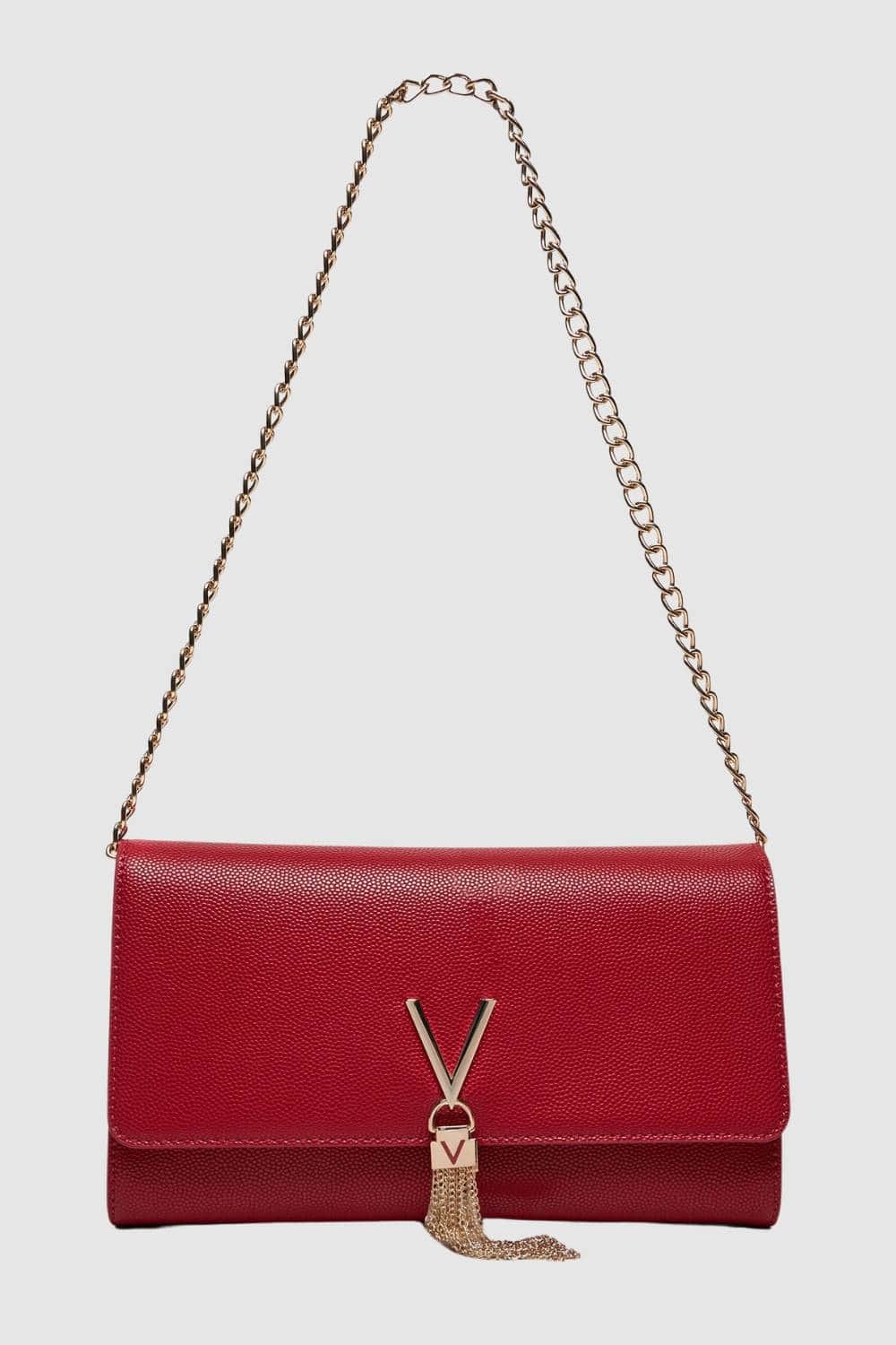 VALENTINO Czerwona kopertówka Divina Pochette