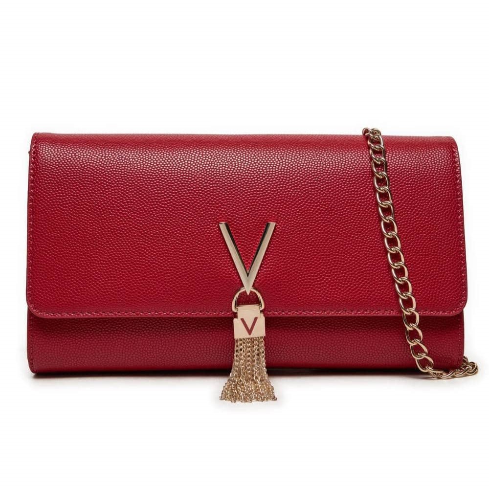 VALENTINO Czerwona kopertówka Divina Pochette