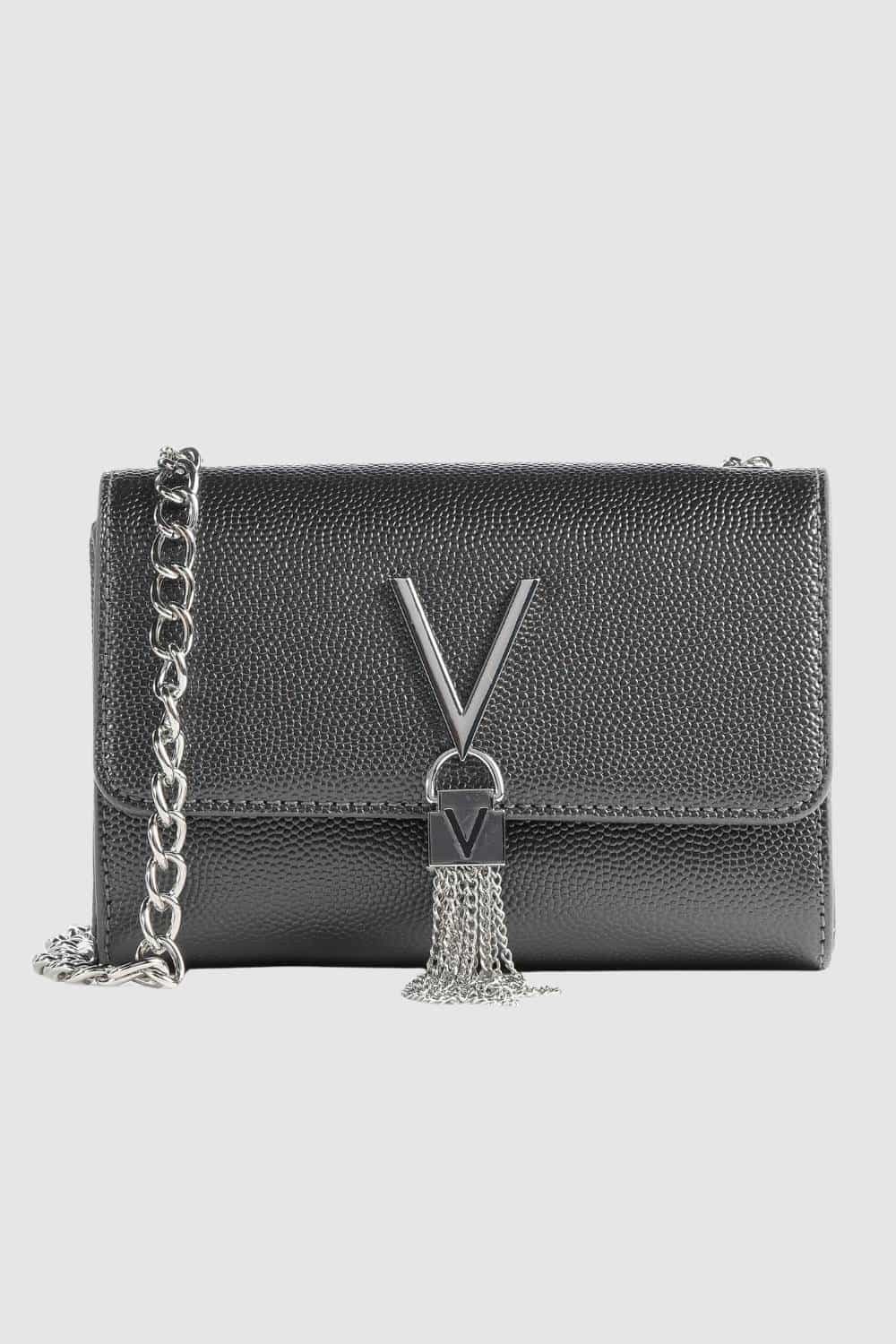 VALENTINO Mała szara kopertówka Divina Pochette