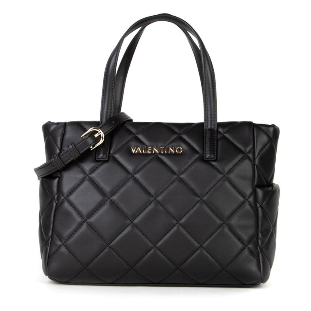 VALENTINO Pikowana czarna torebka Ocarina Shopping