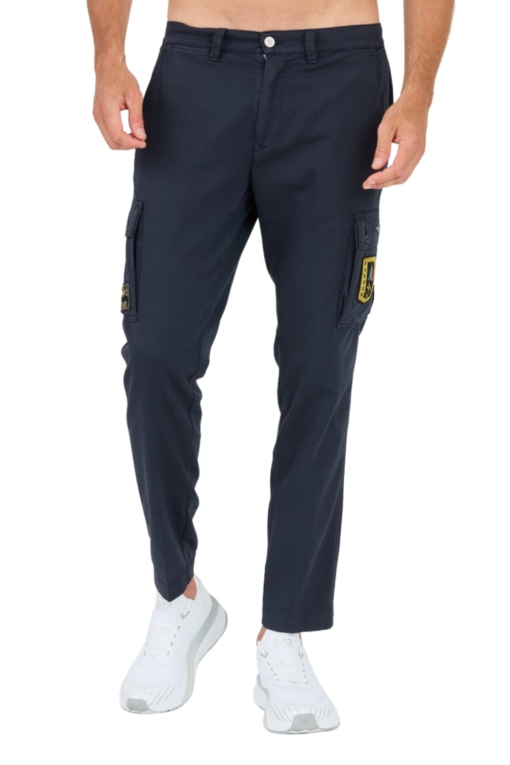 AERONAUTICA MILLITARE Granatowe bojówki TROUSERS