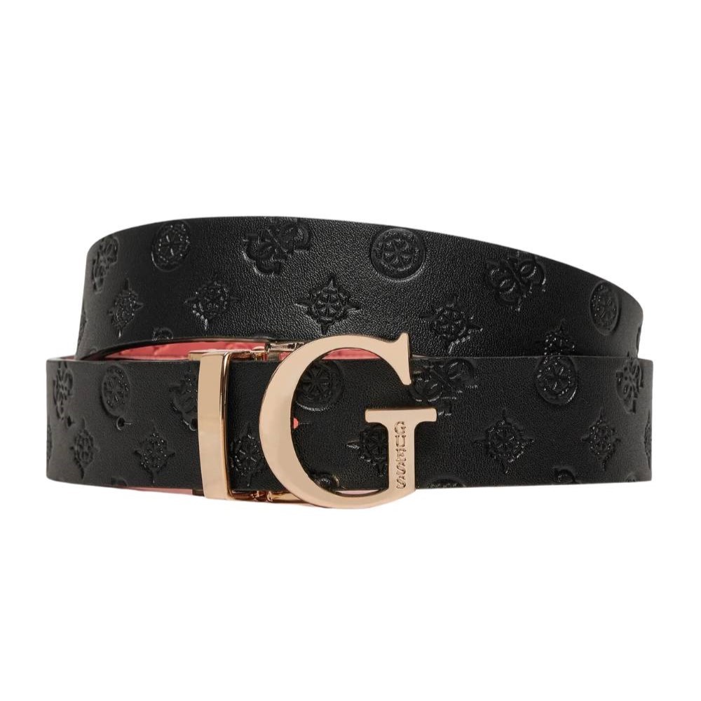 GUESS Czarno-różowy dwustronny pasek Arlena