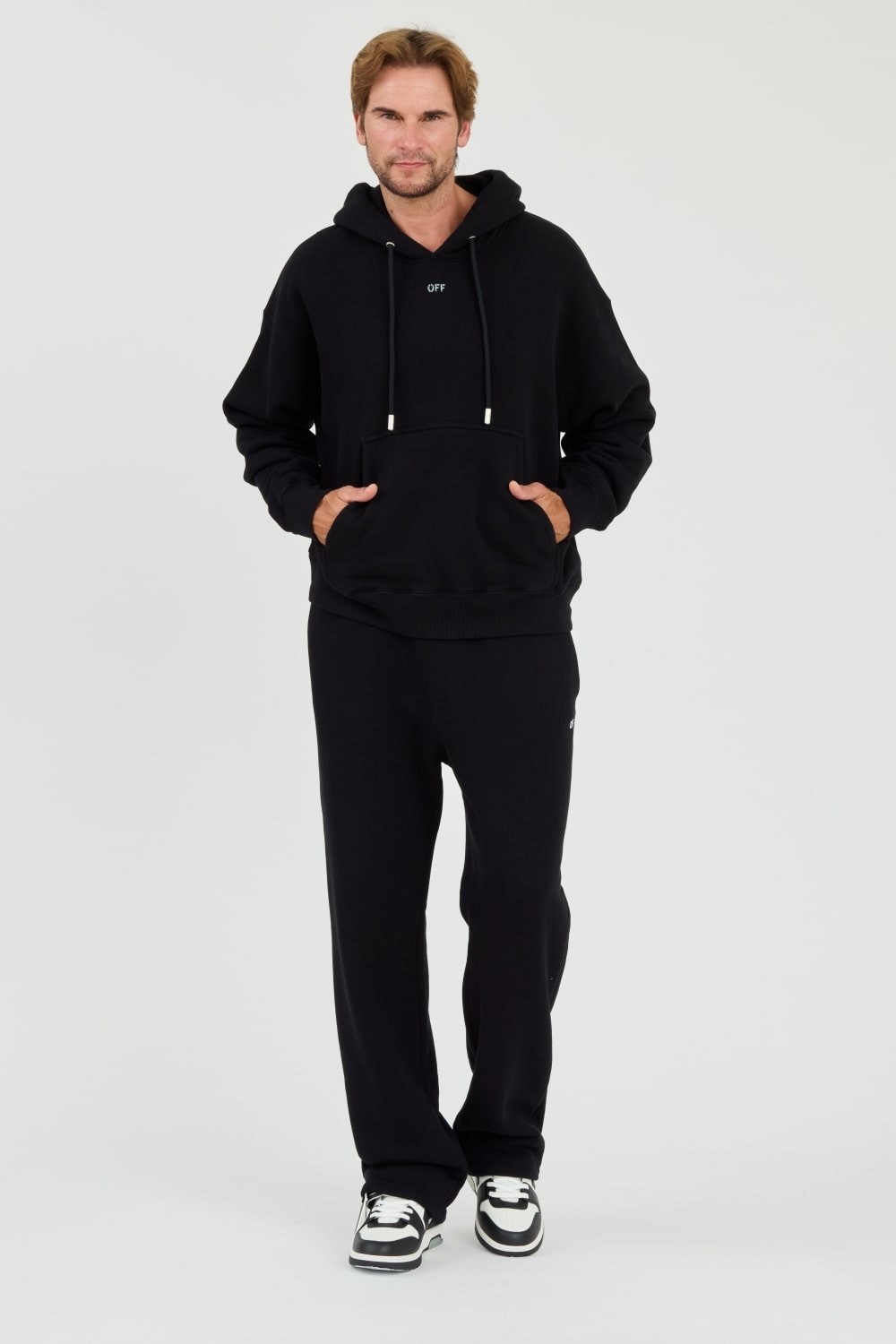 OFF-WHITE Czarna bluza Off Stamp Skate Hoodie