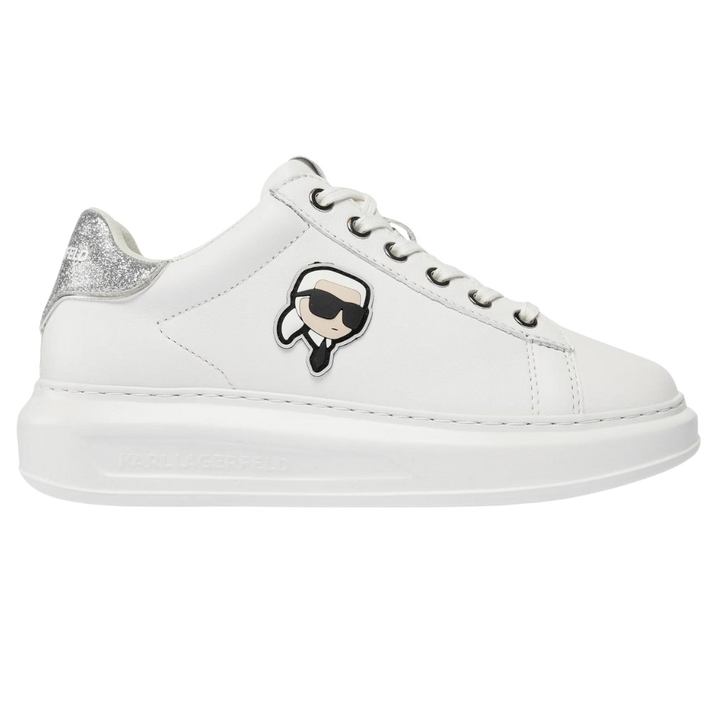 KARL LAGERFELD Białe sneakersy Kapri Nft Lo Lace