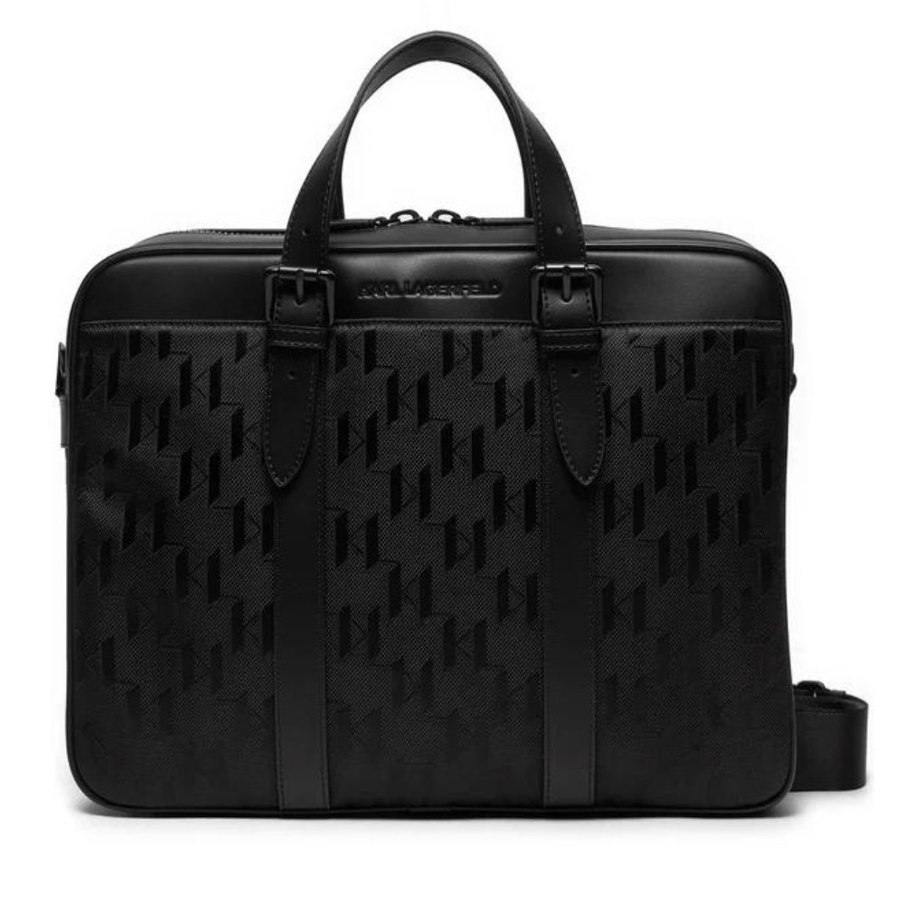 KARL LAGERFELD Czarna aktówka K/etch Briefcase