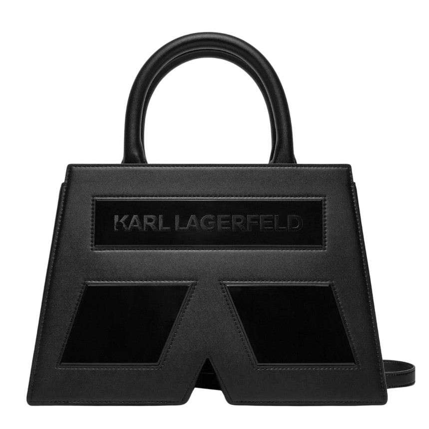 KARL LAGERFELD Czarna torebka Ikon/k Top Handle Leather