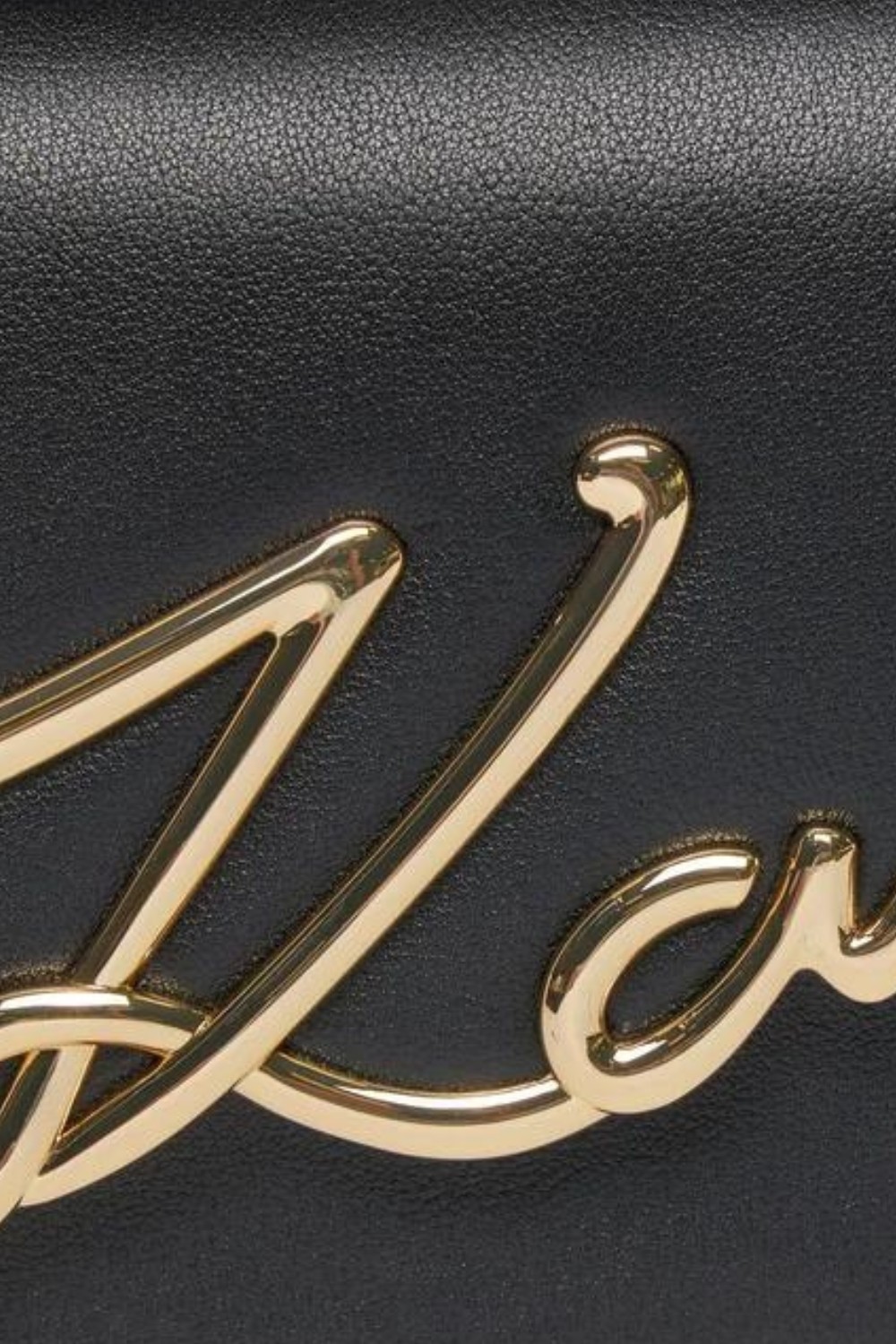 KARL LAGERFELD Czarna skórzana torebka K/signature 2.0