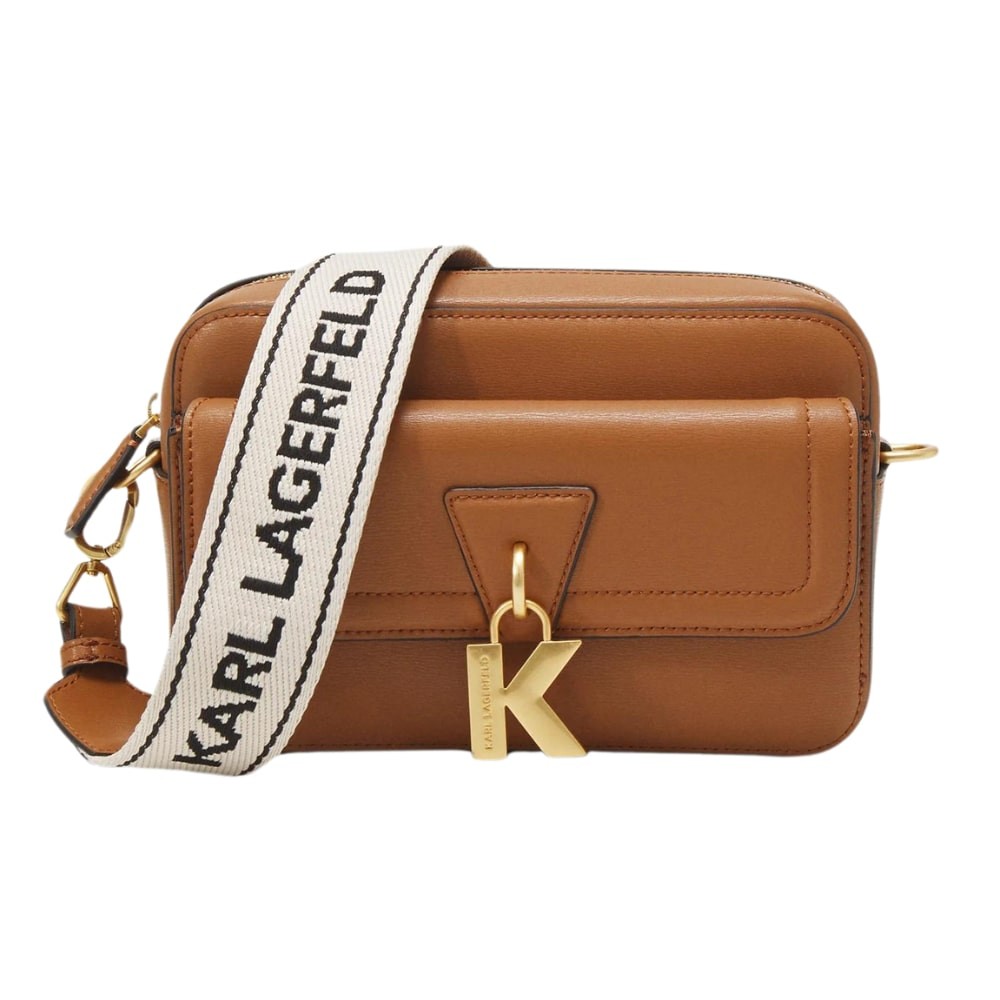 KARL LAGERFELD Brązowa torebka K/lock Camerabag