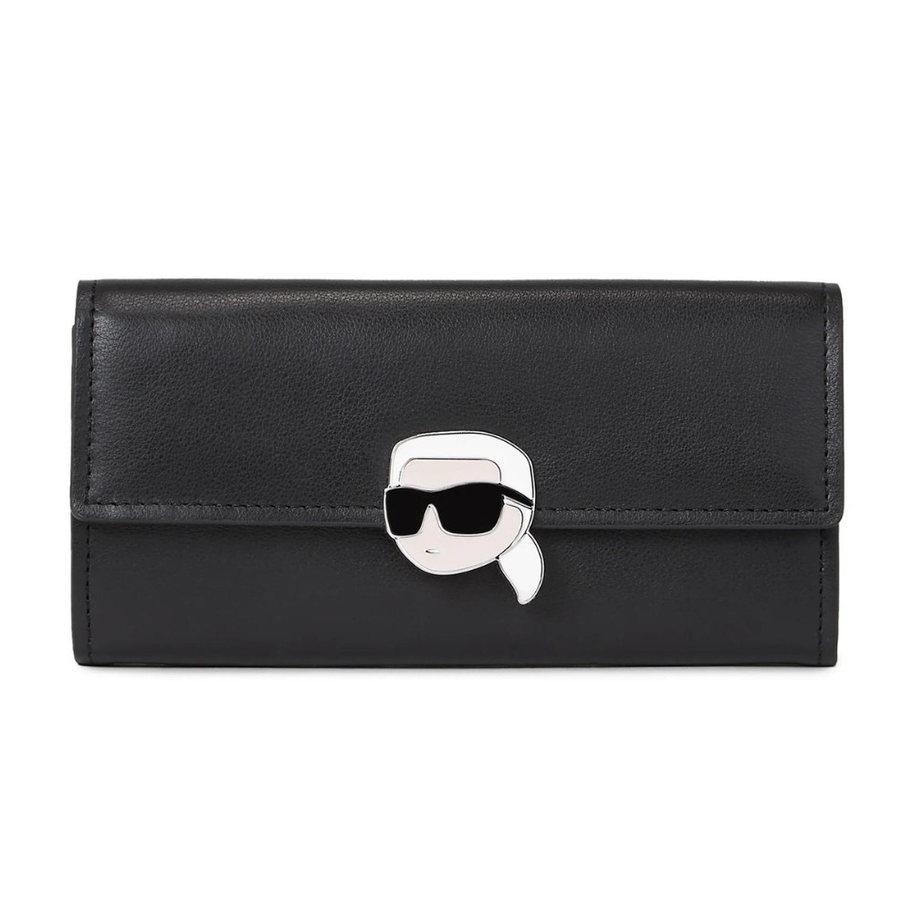 KARL LAGERFELD Czarny portfel K/ikonik
