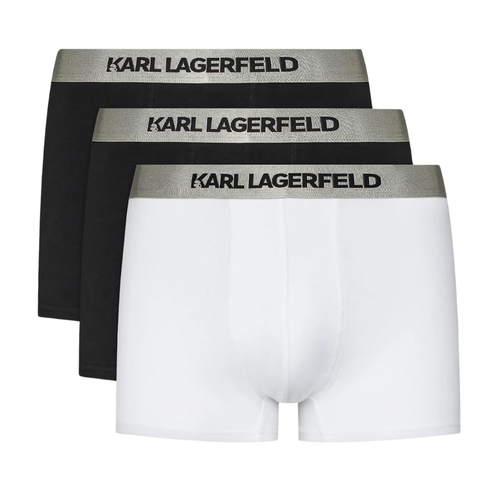 KARL LAGERFELD Zestaw bokserek Metallic Elastic Trunk Set 3PACK
