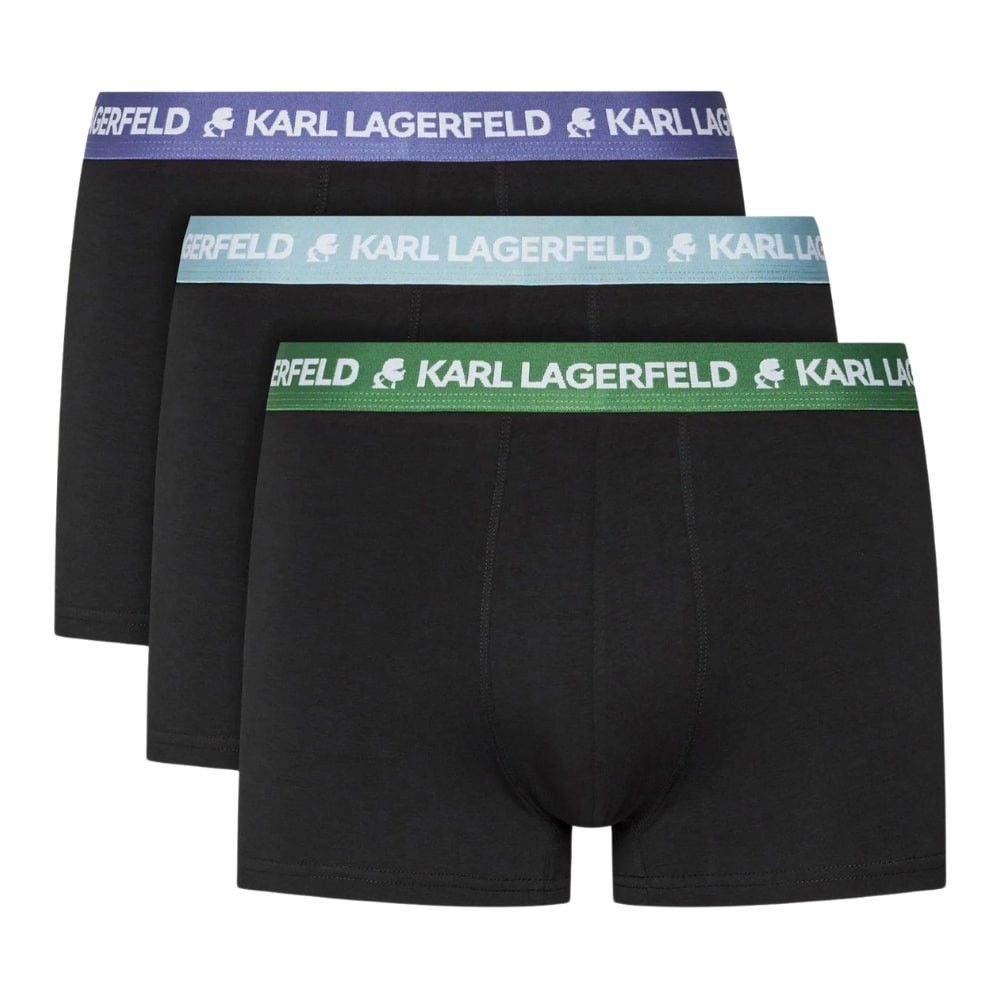 KARL LAGERFELD Zestaw czarnych bokserek 3PACK Logo Trunk Colorband