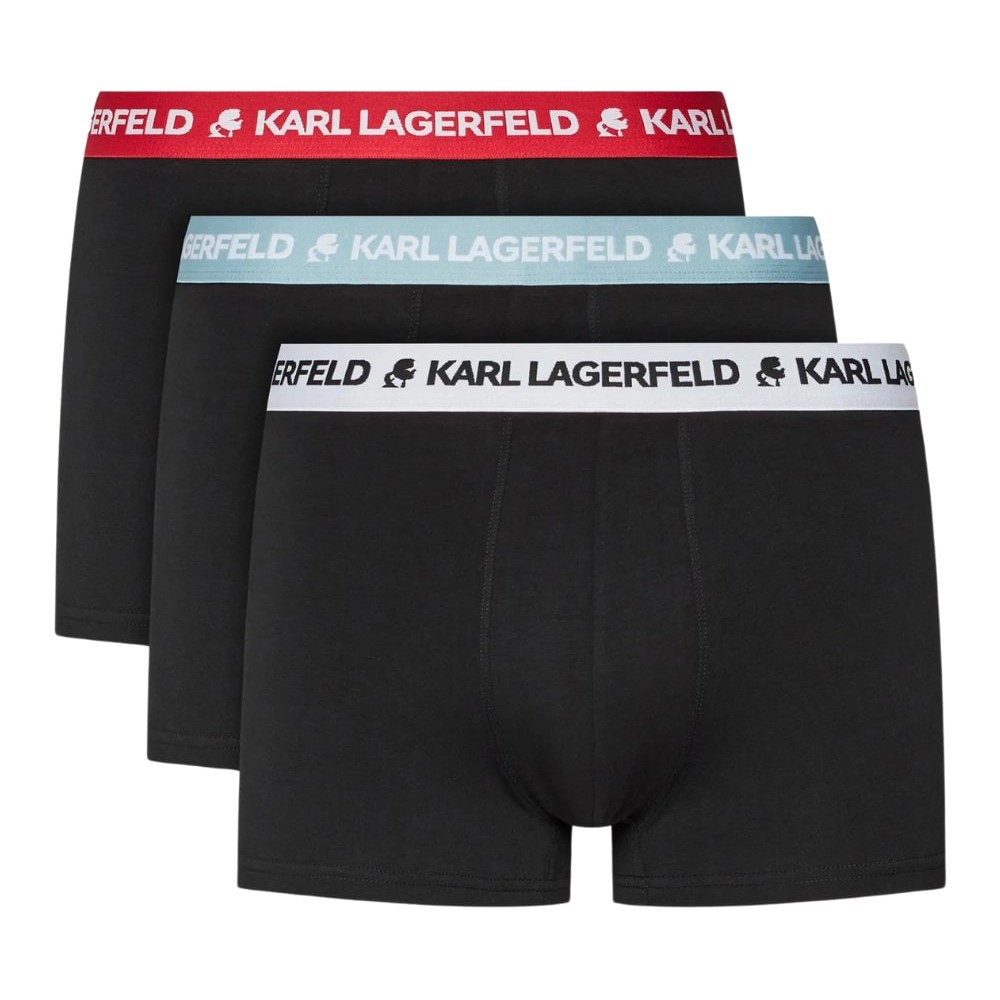 KARL LAGERFELD Zestaw czarnych bokserek 3PACKLogo Trunk Colorband