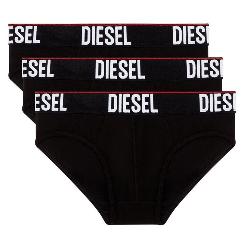 DIESEL Zestaw czarnych slipów 3PACK Umbr