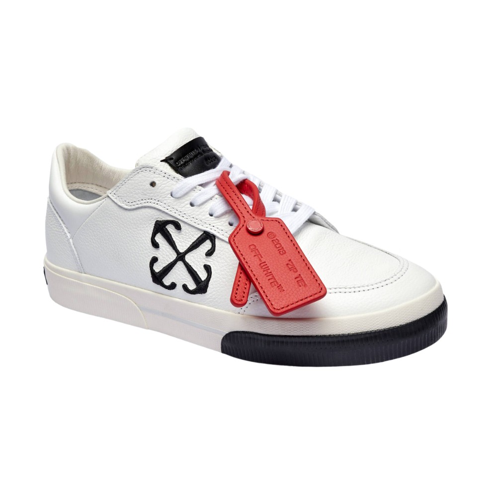 OFF-WHITE Białe sneakersy New Low Vulcanized Leather