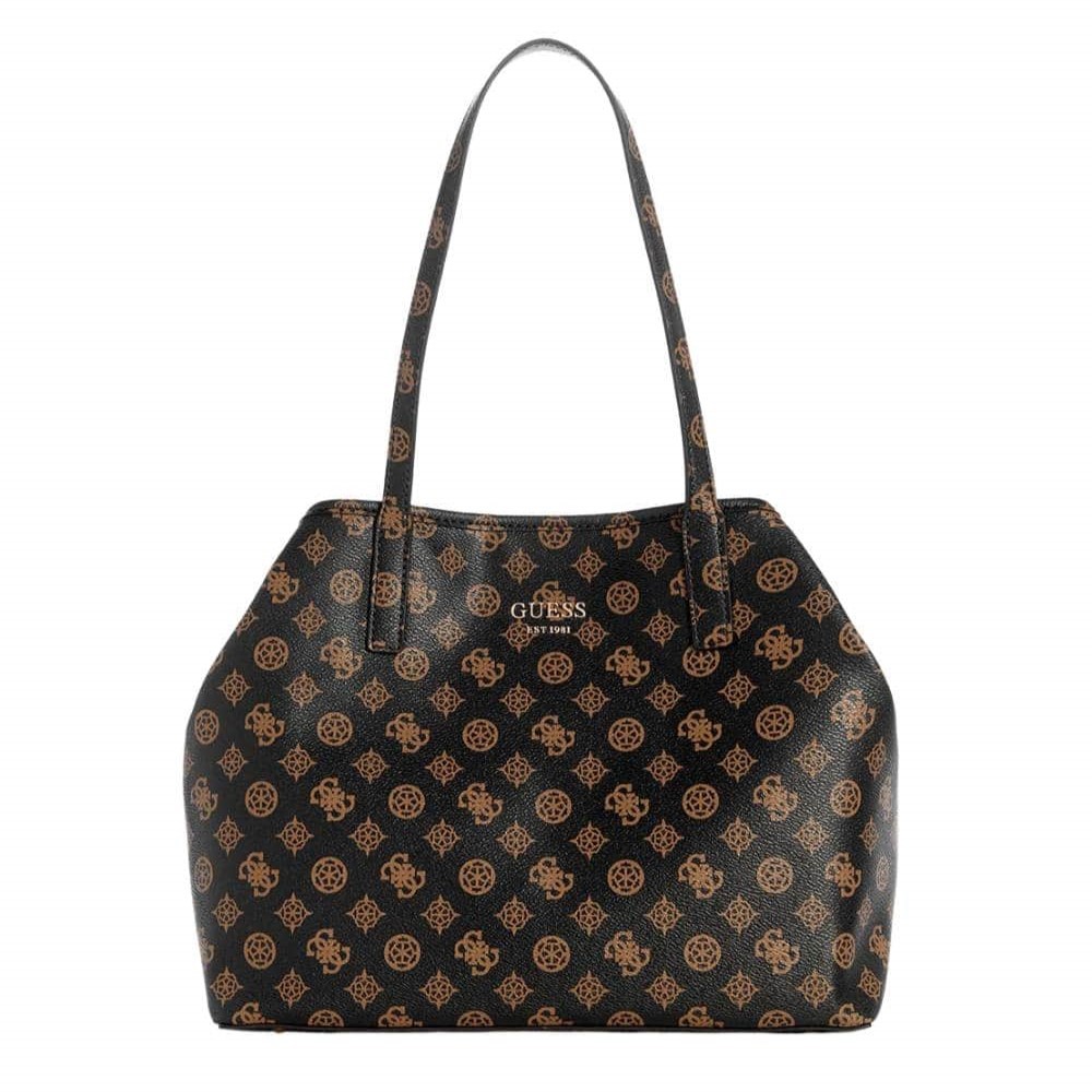 GUESS Brązowa logowana torebka 2 w 1 Vikky II