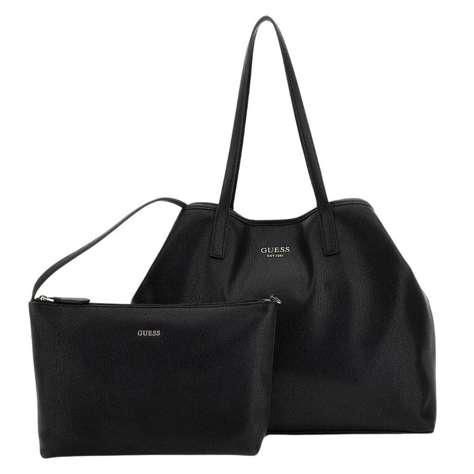 GUESS Duża czarna torebka 2 w 1 Vikky II