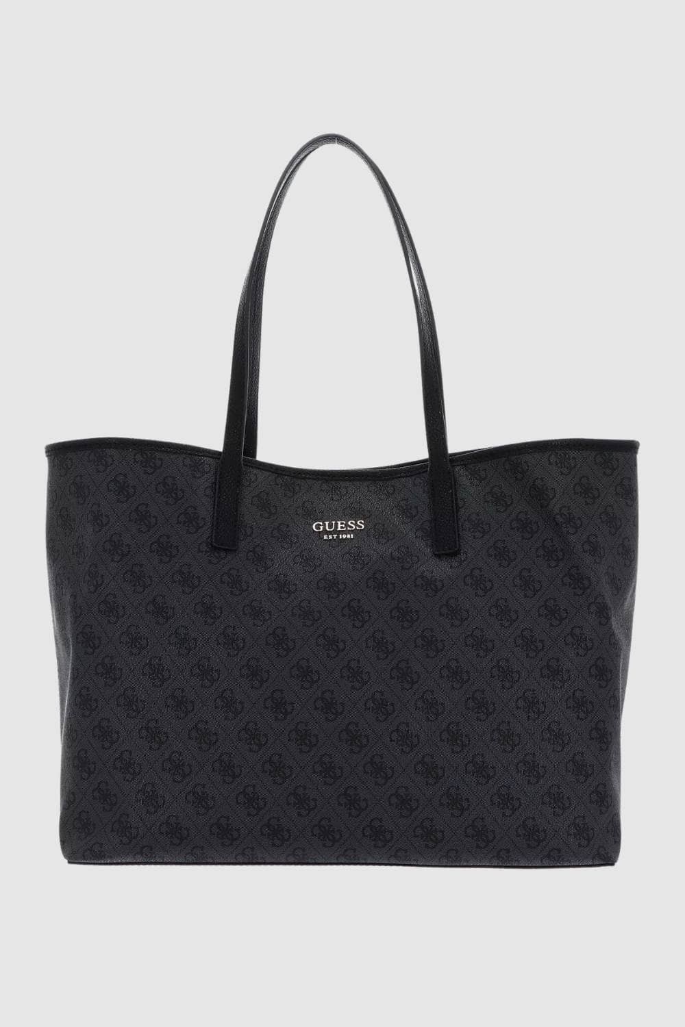 GUESS Duża szara logowana torebka 2 w 1 Vikky II