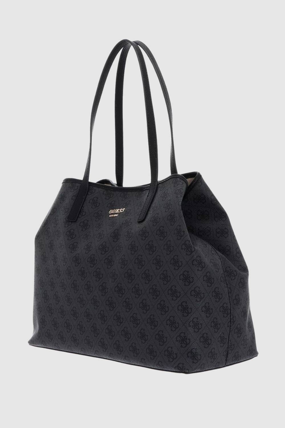 GUESS Duża szara logowana torebka 2 w 1 Vikky II