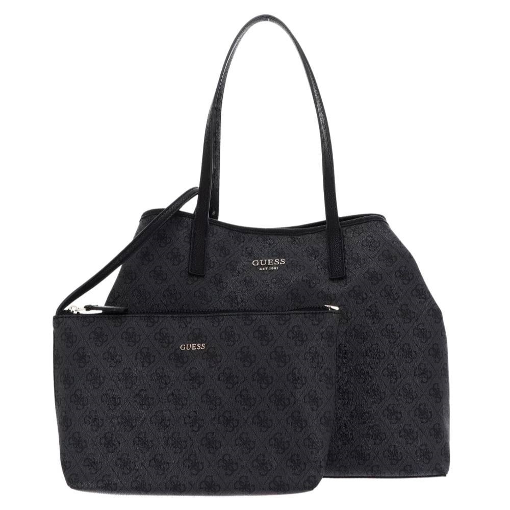 GUESS Duża szara logowana torebka 2 w 1 Vikky II