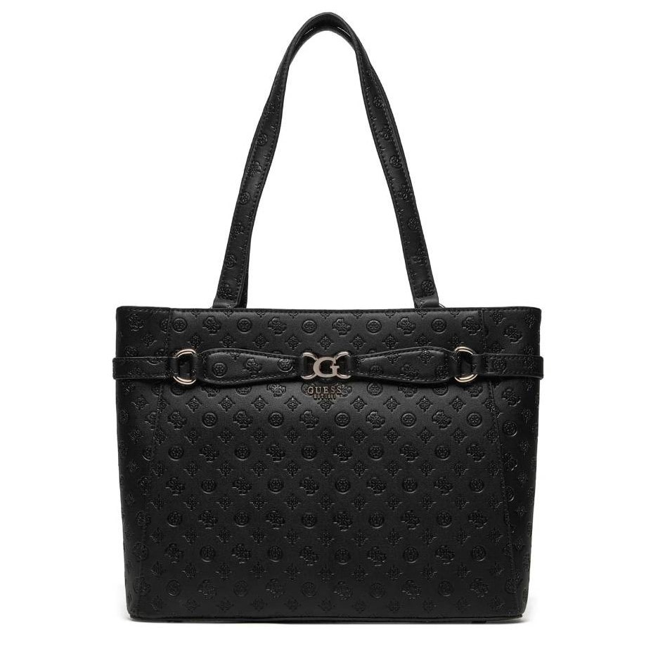 GUESS Czarna logowana shopperka Arlena Logo Noel Tote