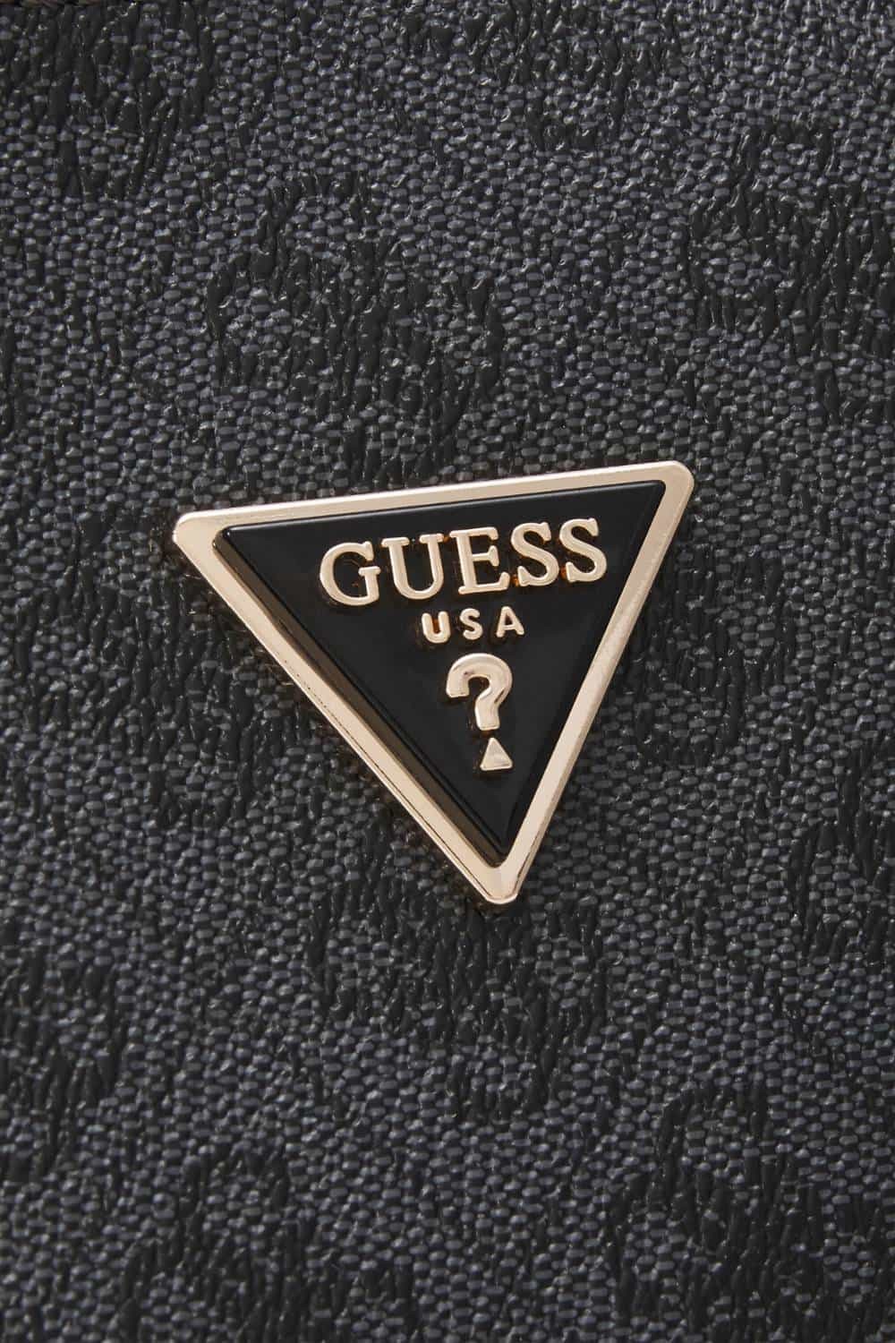 GUESS Szara logowana torebka Meridian Girlfriend Tote