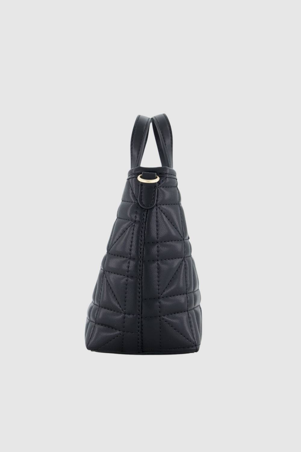 GUESS Mała czarna pikowana torebka Latona Mini Tote