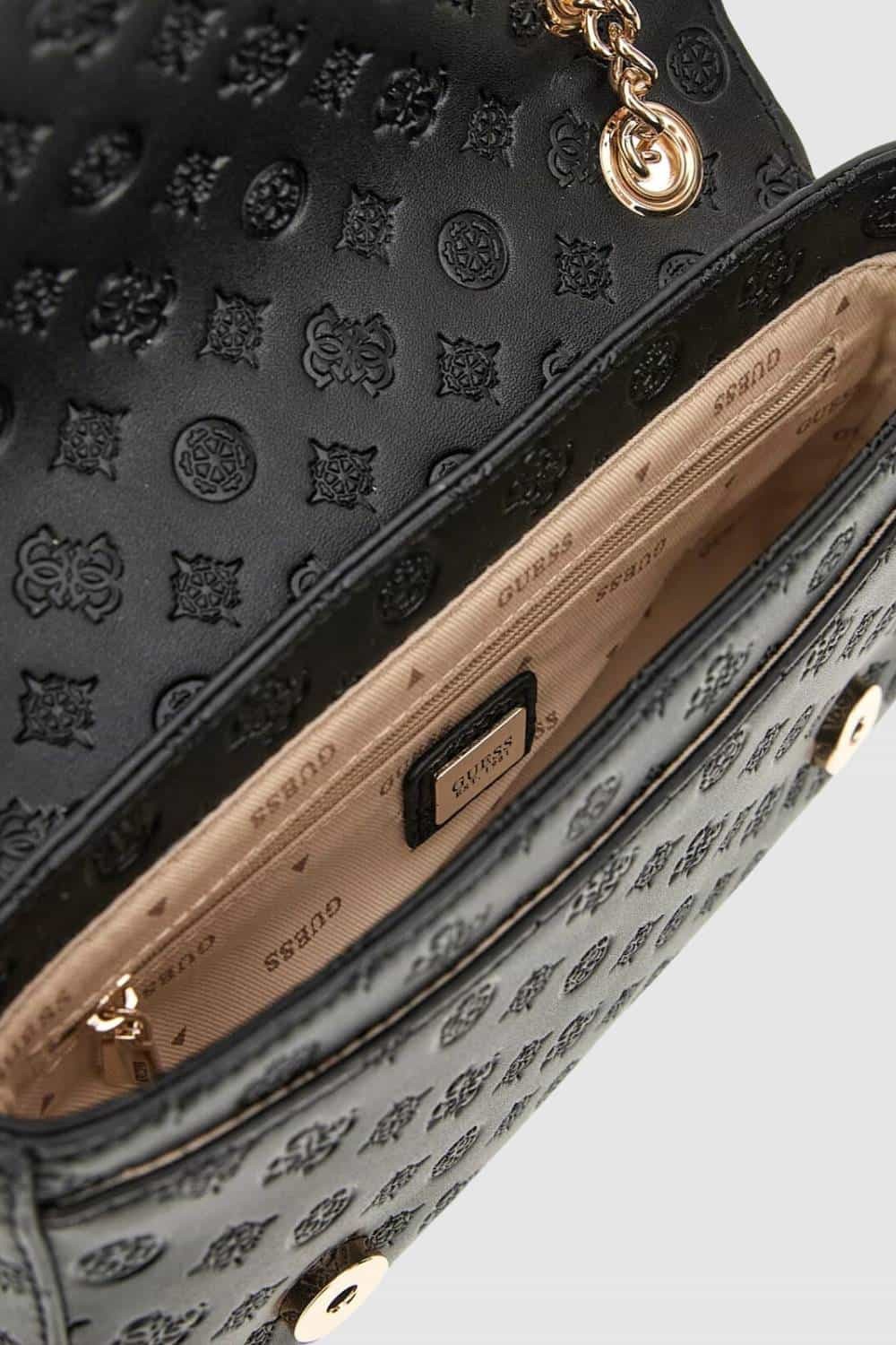 GUESS Czarna logowana torebka Arlena