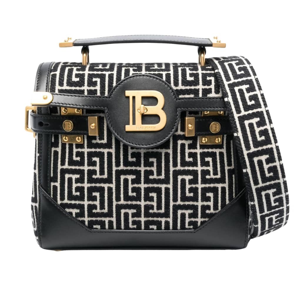BALMAIN Czarny kuferek damski Classic Handle Bag M