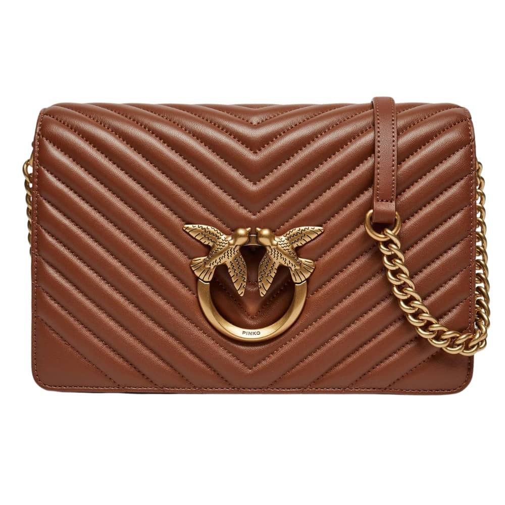 PINKO Brązowa torebka Love Click Classic