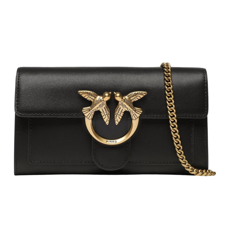 PINKO Czarny torebka Love One Wallet C Vitello