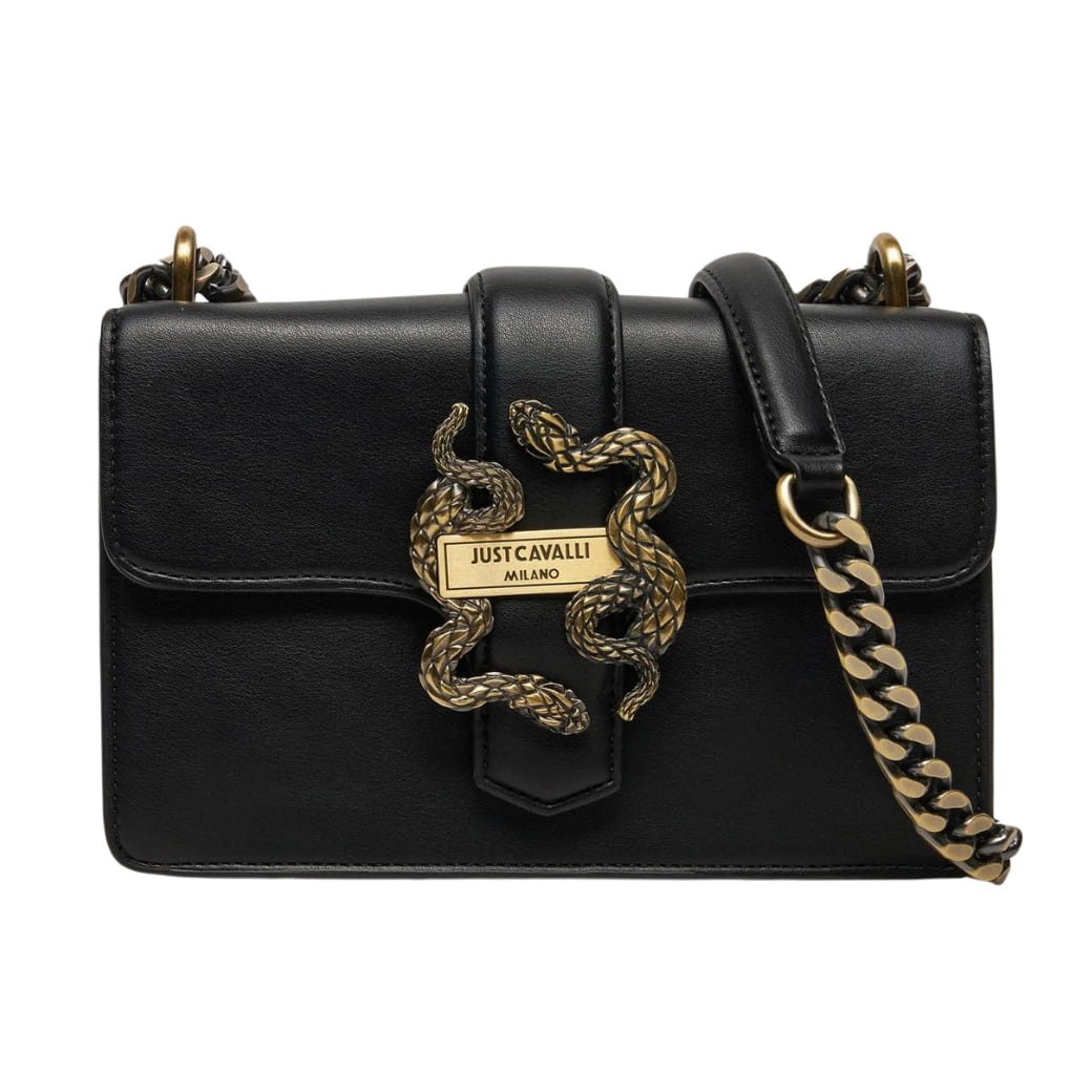 JUST CAVALLI Czarna torebka Range A New Iconic Snakes - Style 9
