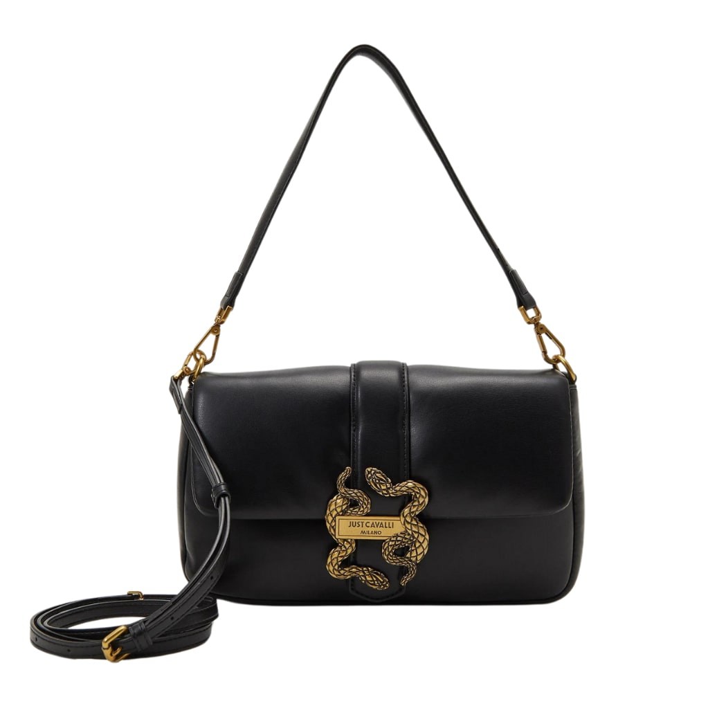 JUST CAVALLI Czarna torebka Range C New Iconic Puffy - Style 1